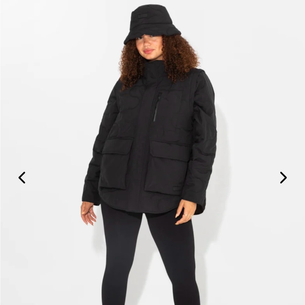 NWT Halfdays Black Davis Convertible Jacket